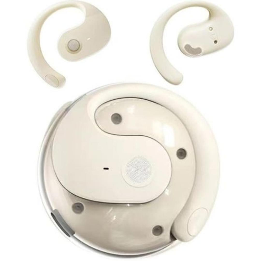 [NEW YEAR SALE] OWS Wireless Bluetooth 5.4, OWS Hanging Earphones Wireless Ear buds with Ear hooks and Mic, IPX5 Waterproof, 48H Range, Out of Ear Ear buds for Sports Running Workout Driving