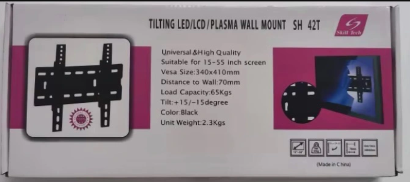 Skilltech SH42T Tilting LED/LCD/Plasma TV Wall Mount Bracket Suitable for 15-55 Inch Screen