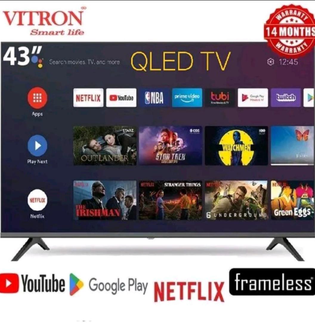 Vitron 43 inch Qled smart Tv Bluetooth Netflix