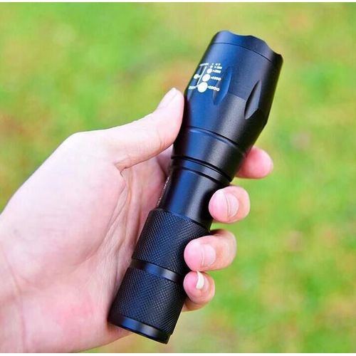 Military zoom torch metallic high grade powerful flashlight 4 modes power waterproof rechargeable torch