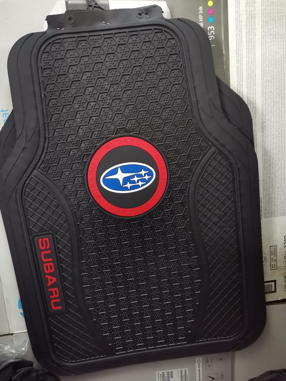 Subaru universal rubber Heavy Duty Branded Seater Car Floor Mats subaru Heavy Duty Rubber Car Floor Mats 5 pieces set Subaru Branded Floor Mats
