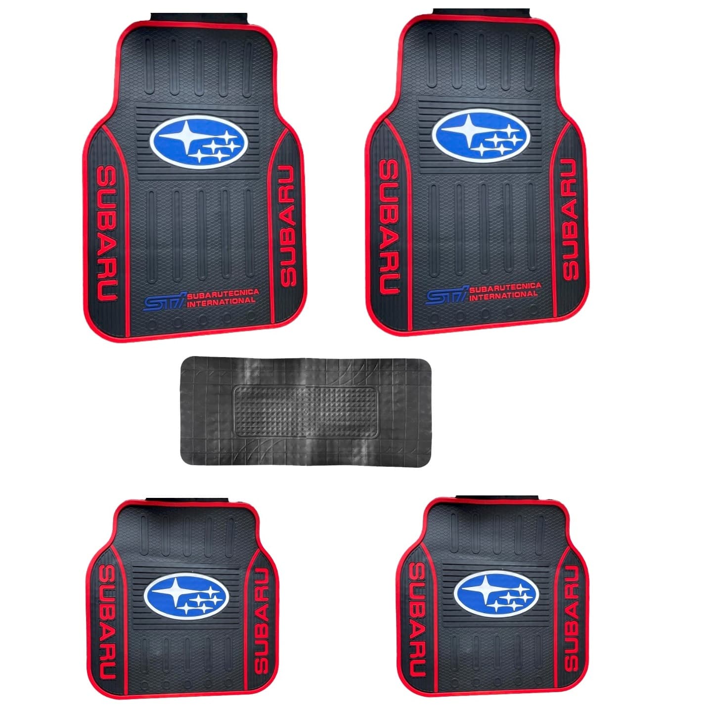Subaru universal rubber Heavy Duty Branded Seater Car Floor Mats subaru Heavy Duty Rubber Car Floor Mats 5 pieces set Subaru Branded Floor Mats