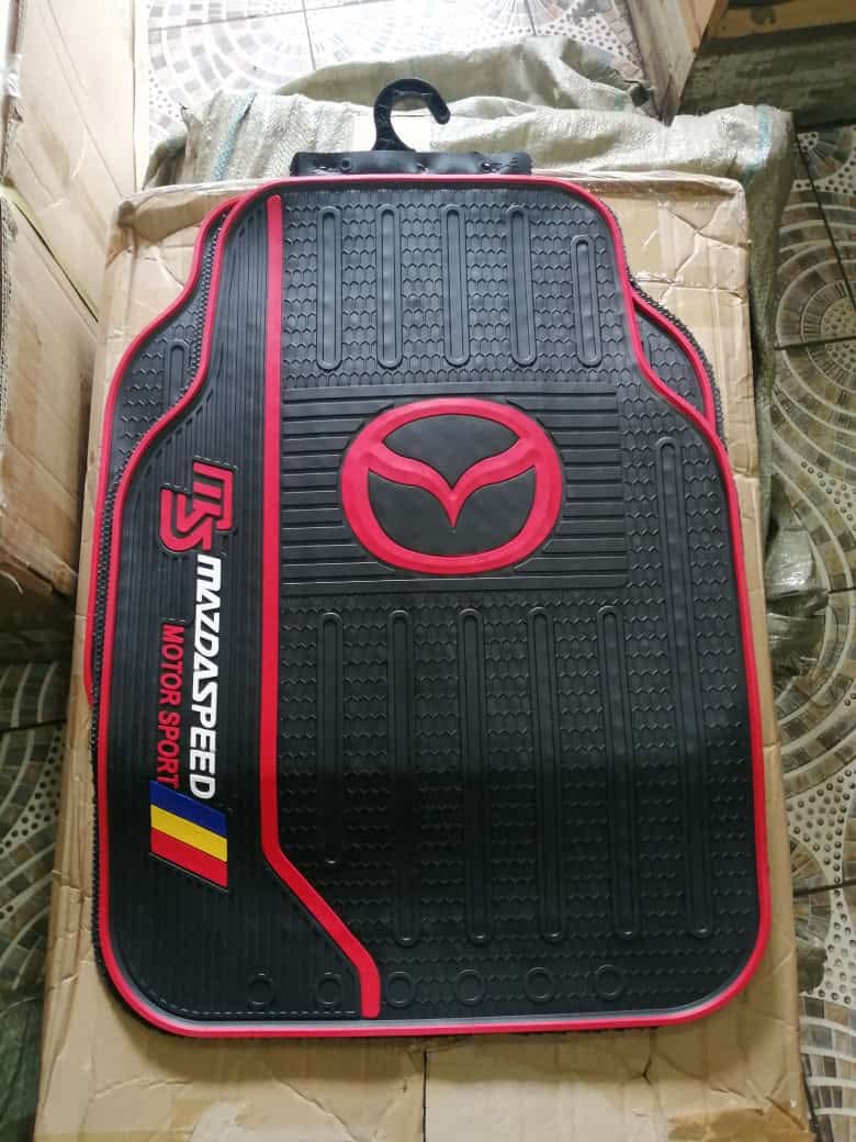 Heavy Duty Mazda Speed Branded Carpet Car Floor Mats 5 pieces