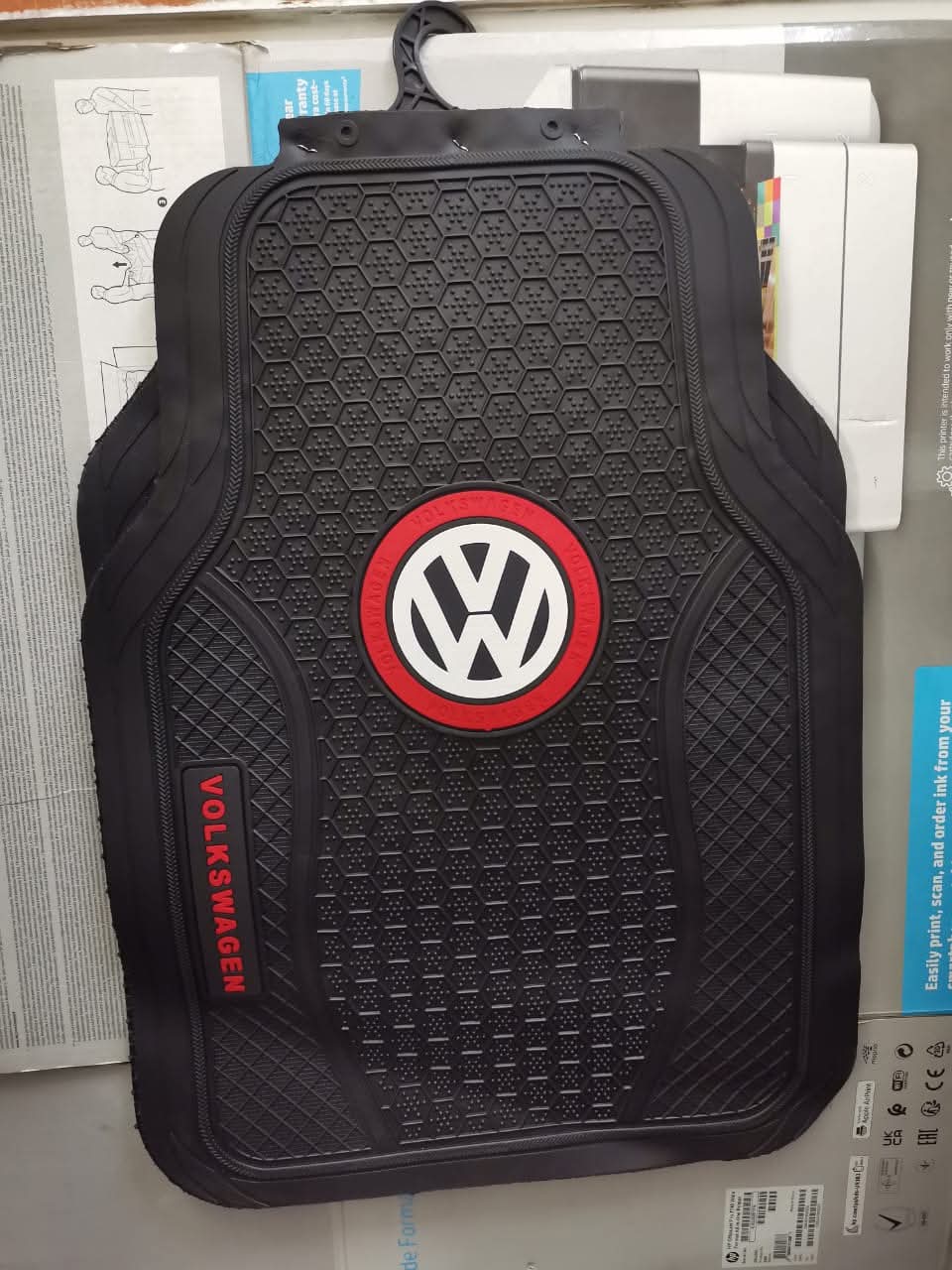 Volkswagen 5pcs Heavy Duty Car Floor Mats - Volkswagen Branded Rubber Car Floor Mats 5pcs Set