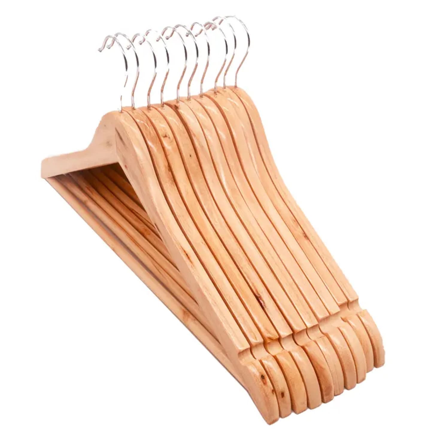 Wooden Hangers Clothes Hangers Set Wooden Clothes Hanger -Premium Wood with Notches