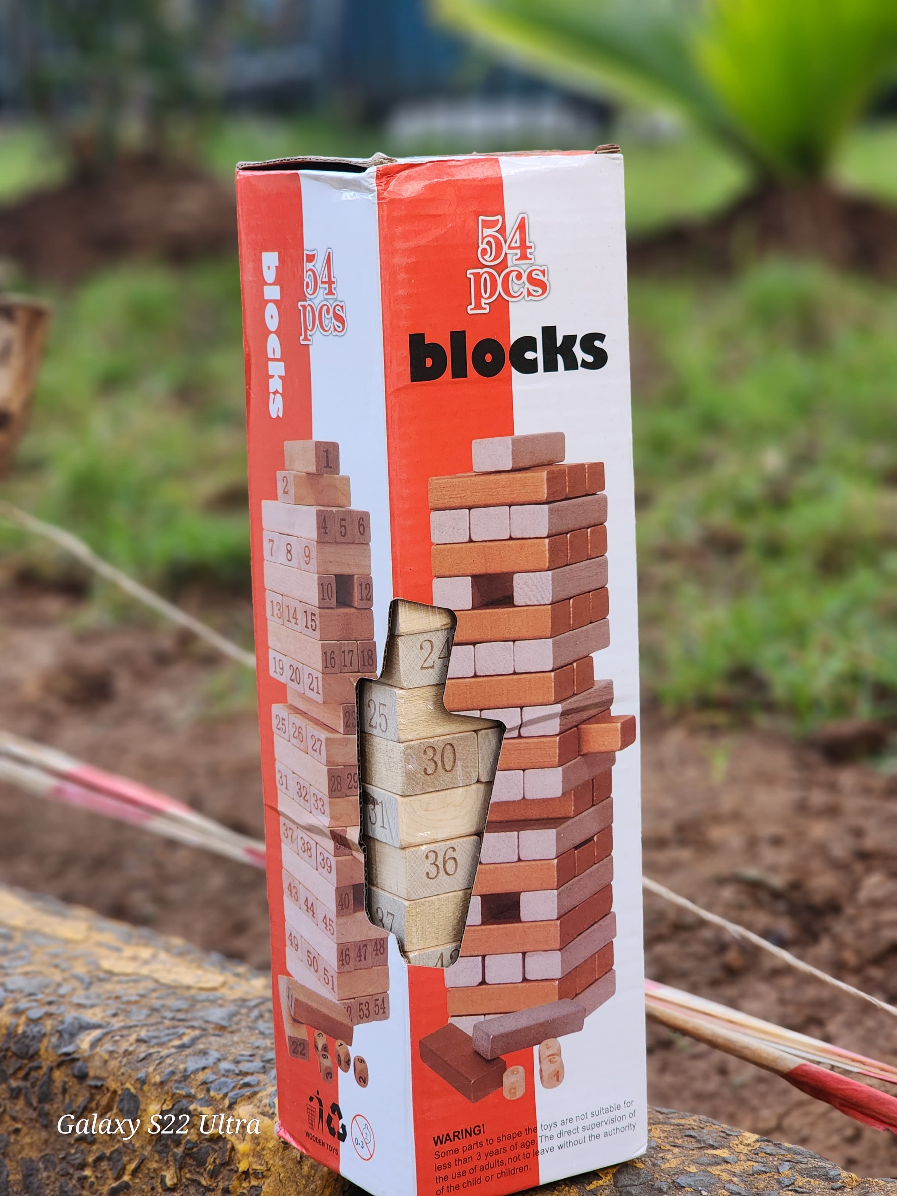 54pcs Jenga Blocks Coloured Wooden Blocks Toys Family Fun Game- Large rules are simple enough for the whole family to play: just stack the blocks into a tower without letting it fall!