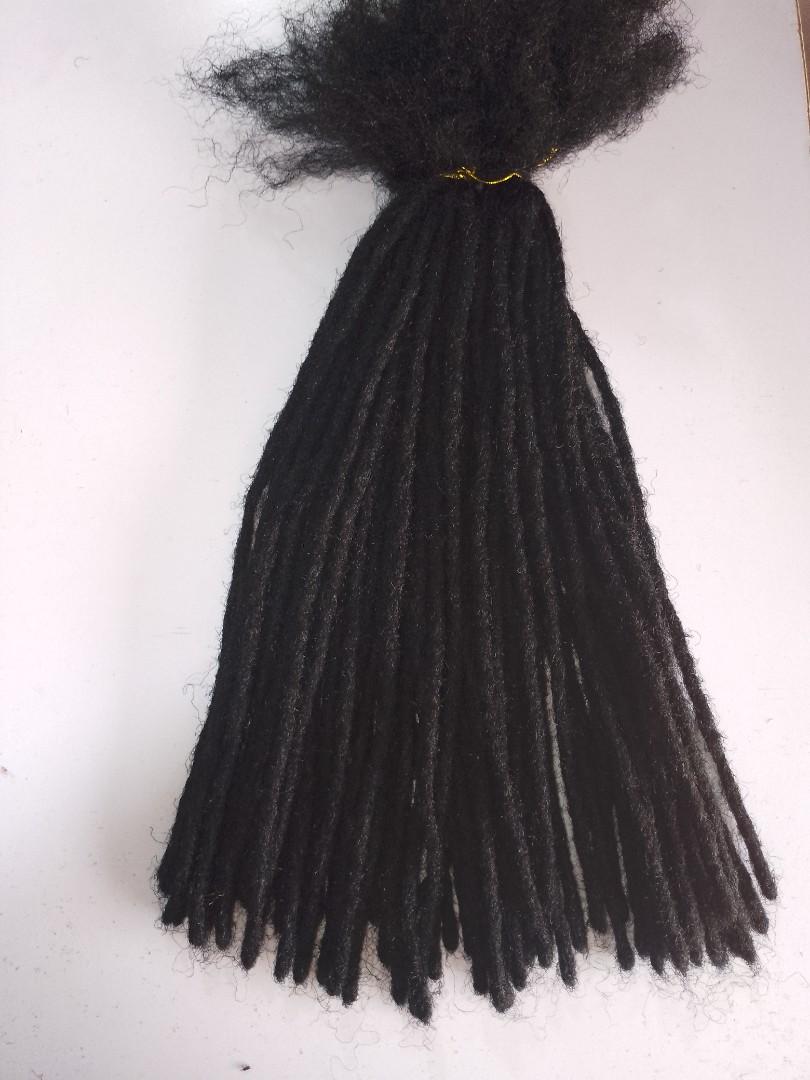 Unisex Artificial Dreadlocks Hair Extensions – 50-90 Pieces for Full Head | 15 & 20 Inch | Crochet Locs | Reusable, Removable | Lightweight | Plain black & ombre| Protective Styling