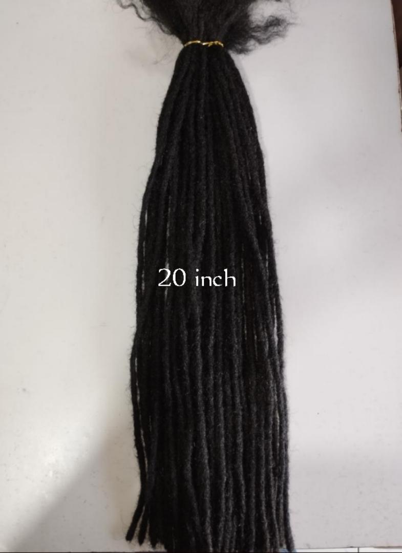 Unisex Artificial Dreadlocks Hair Extensions – 50-90 Pieces for Full Head/15 & 20 Inch |Crochet Locs |Reusable, Removable | Lightweight |Plain black & ombre| Protectivestyle/ +free bracelet gift 🎁|