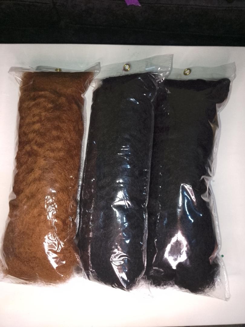 Fluffy Kinky synthetic Hair (3 Packs) – Enough for Full Head for Riri Locs, Butterfly Locs, Distressed Faux Locs, Twists, braiding & Making Artificial Dreadlocks ✅