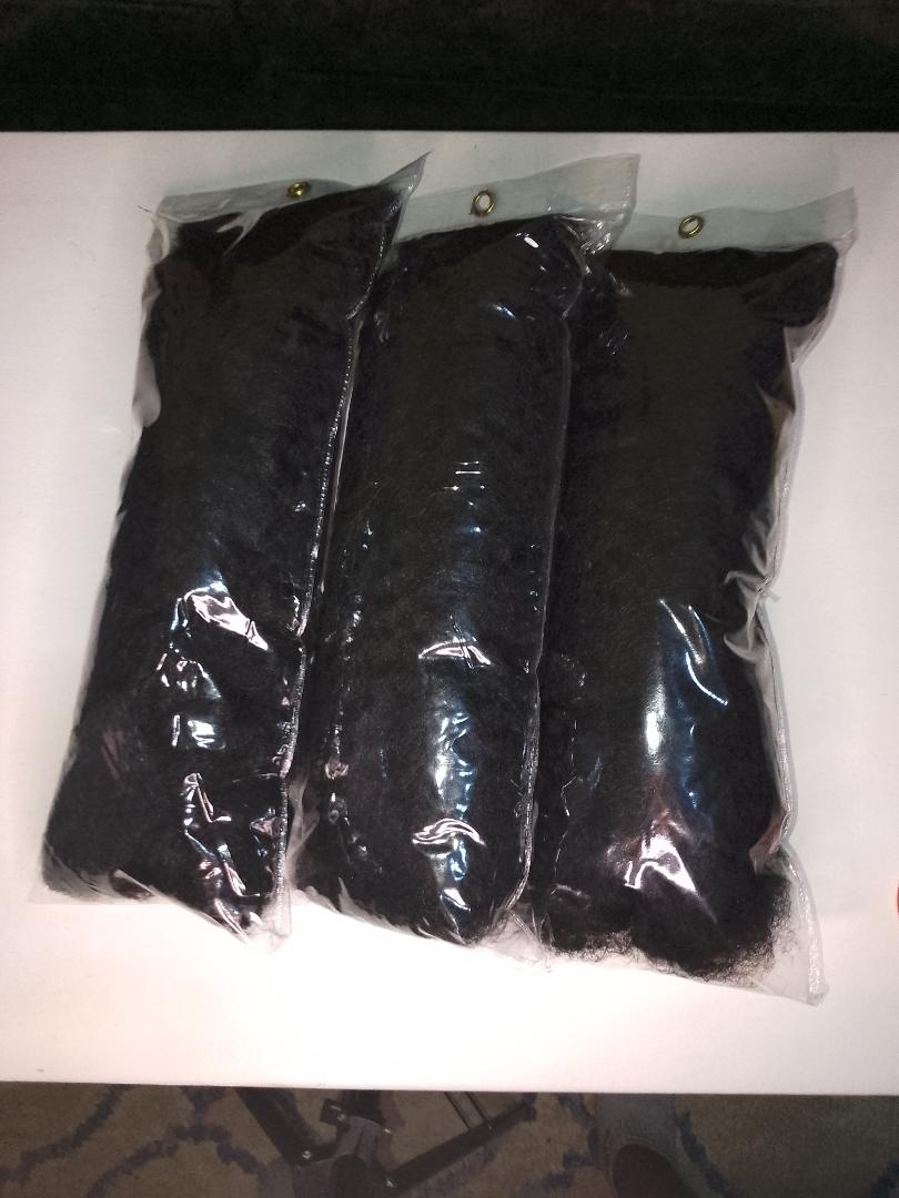 Fluffy Kinky synthetic Hair (3 Packs) – Enough for Full Head for Riri Locs, Butterfly Locs, Distressed Faux Locs, Twists, braiding & Making Artificial Dreadlocks ✅