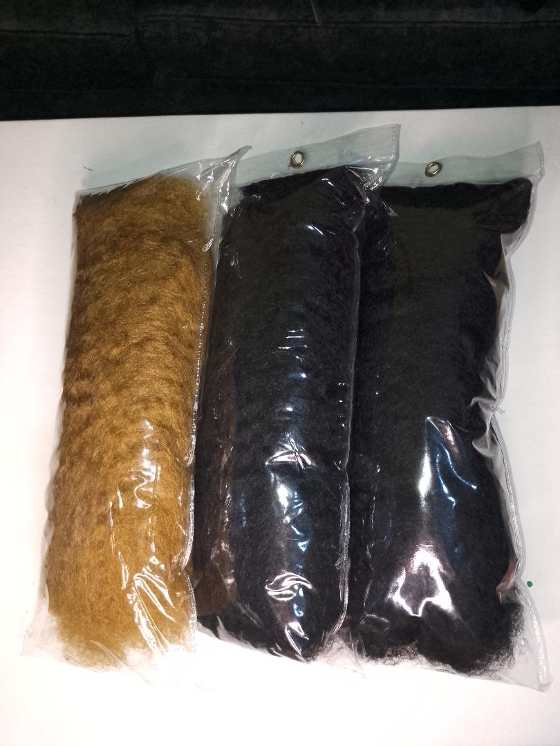 Fluffy Kinky synthetic Hair (3 Packs) – Enough for Full Head for Riri Locs, Butterfly Locs, Distressed Faux Locs, Twists, braiding & Making Artificial Dreadlocks ✅