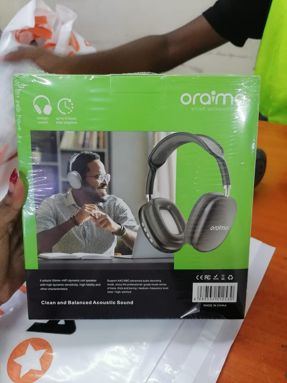 Oraimo Oraimo-i12 Wireless Bluetooth Headphones With Microphone Noise Canceling Earbuds Gaming Headset Stereo HiFi Earphones