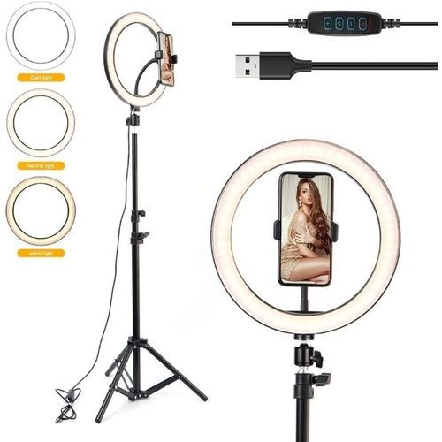 10Inch Selfie Ring Light With Tripod Stand And Cell Phone Holder For Live Stream/Makeup RINGLIGHT