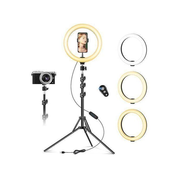 10Inch Selfie Ring Light With Tripod Stand And Cell Phone Holder For Live Stream/Makeup RINGLIGHT