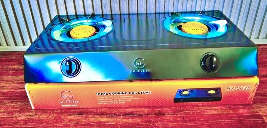 EURO CHEF 2 BURNER COOKER EURO CHEF 2 BURNERS METALLIC TABLE TOP GAS COOKER