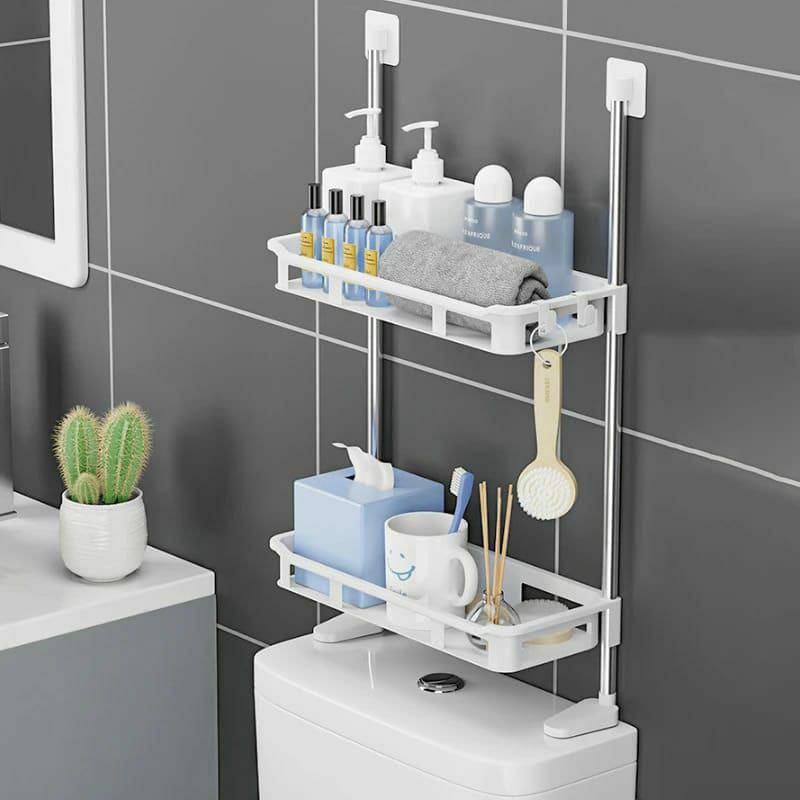 TOILET TOP ORGANIZER MULTI LAYER BATHROOM RACK OVER THE TOP TOILET RACK ( DETACHABLE)