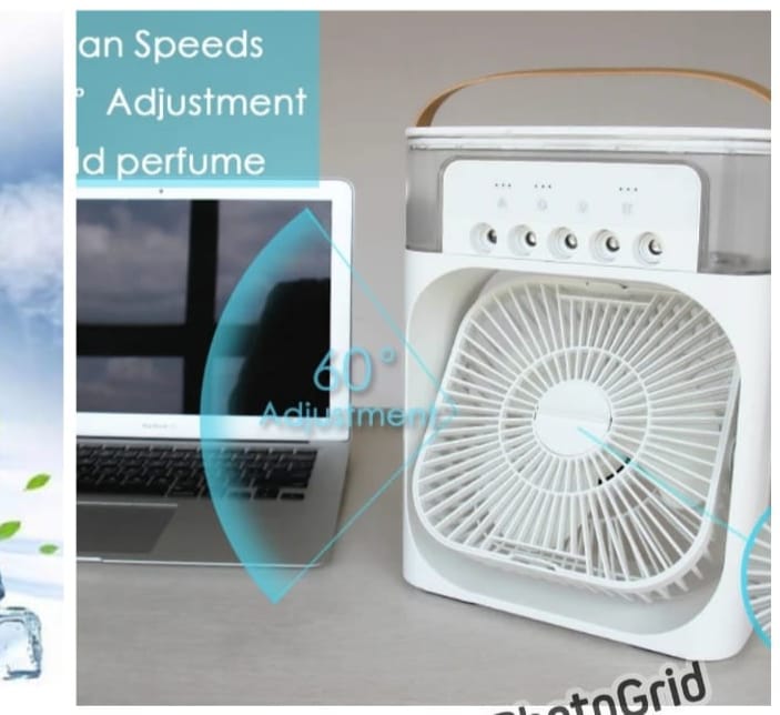 3 In 1 Fan AIr Conditioner Household Small Air Cooler LED Night Light Portable Humidifier Air Adjustment Fan Office Home Fan