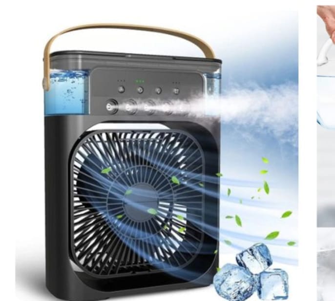 3 In 1 Fan AIr Conditioner Household Small Air Cooler LED Night Light Portable Humidifier Air Adjustment Fan Office Home Fan