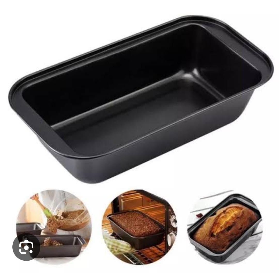 HIGH QUALITY NONSTICK BREAD BAKING TIN 28CM LOAF PAN WITH WIDE GRIPS NONSTICK BREAD TIN, PERFECT FOR HOMEMADE BAKING, BLACK