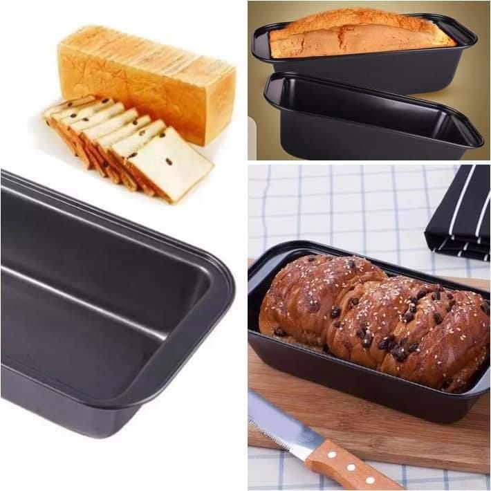 HIGH QUALITY NONSTICK BREAD BAKING TIN 28CM LOAF PAN WITH WIDE GRIPS NONSTICK BREAD TIN, PERFECT FOR HOMEMADE BAKING, BLACK