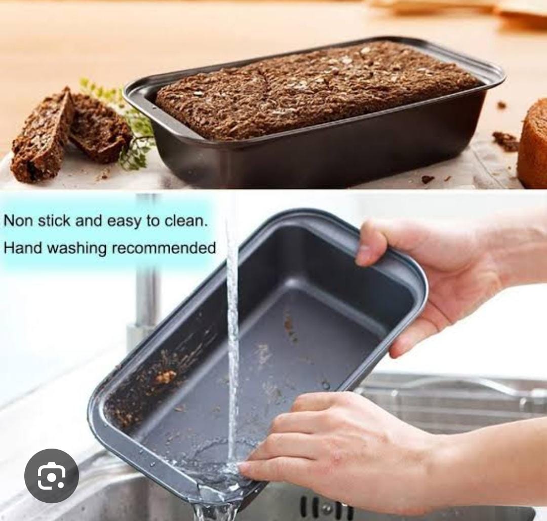 HIGH QUALITY NONSTICK BREAD BAKING TIN 28CM LOAF PAN WITH WIDE GRIPS NONSTICK BREAD TIN, PERFECT FOR HOMEMADE BAKING, BLACK