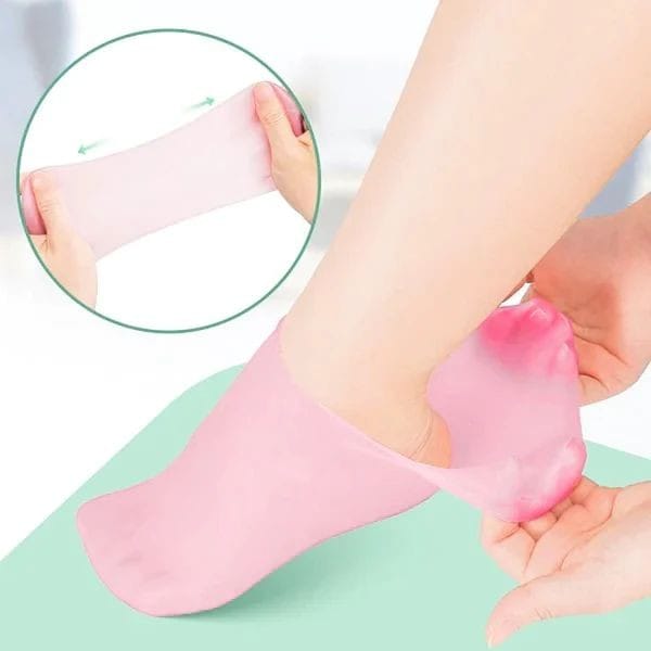 SILICONE MOISTURIZING SOCKS FOR SUPER SOFT FOOT SKIN ANTI AGING AND EASY CALLUS REMOVAL SILICONE SOCKS FOR DRY CRACKED FEET, WOMEN'S FOOT SOCKS FOR MOISTURIZING