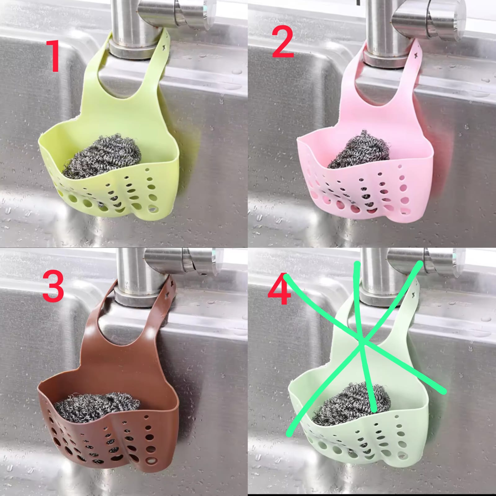 SINGLE SINK ORGANIZER KITCHEN SINK CADDY SPONGE HOLDER SILICONE PLASTIC SOAP HOLDER HANGING AJUSTABLE STRAP FAUCET CADDY WITH DRAIN HOLES FOR DRYING