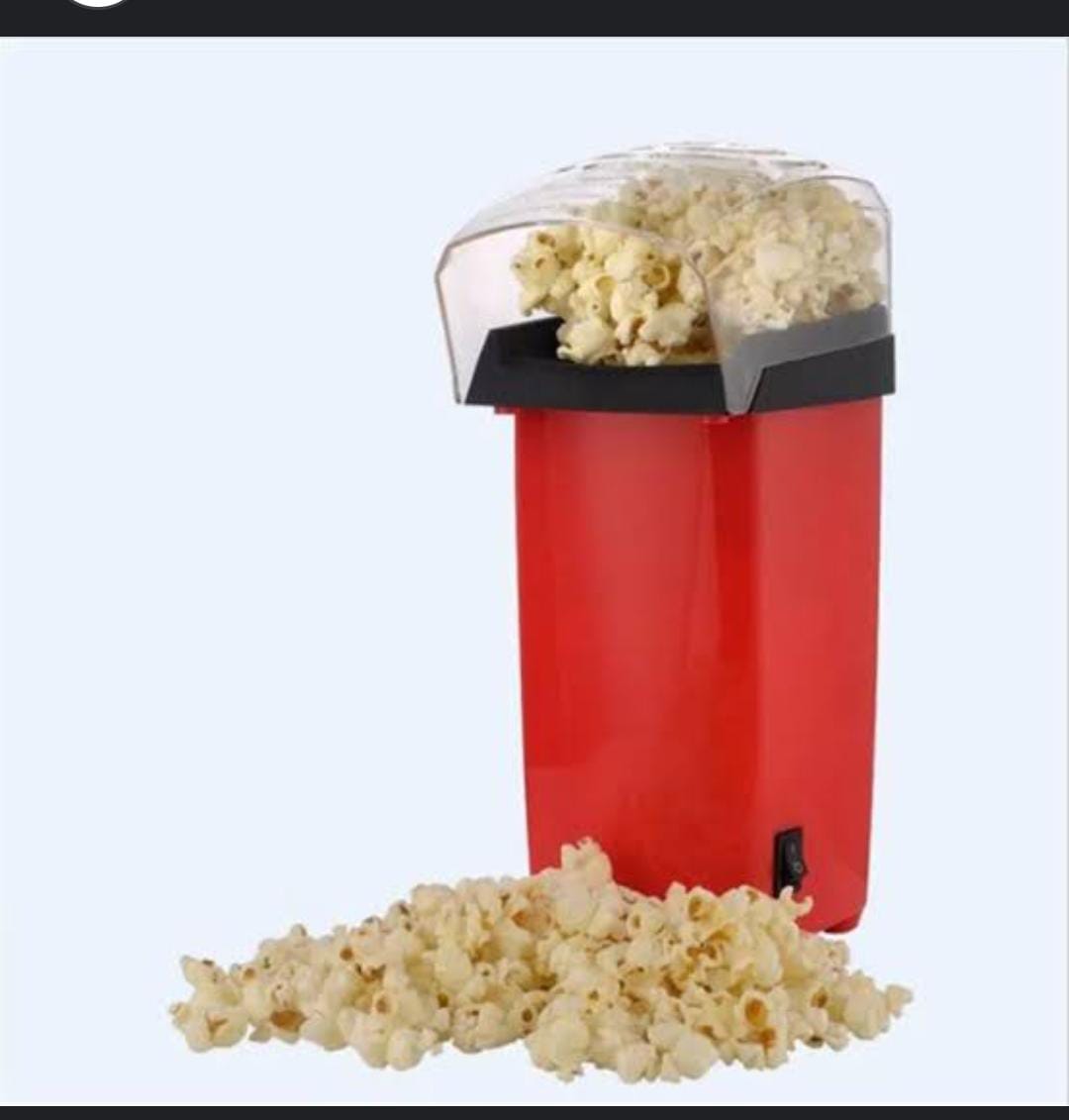 POPCORN MAKER - OIL-FREE, AIR POPCORN POPPER - WITH MEASURING CUP & RECIPE GUIDE - PERFECT FOR MOVIE NIGHTS DELICIOUS OIL-FREE SNACK HEATS UP INSTANTLY,HOLDS 100G UPTO TO 10 CUPS OF POPCORNS,EASY CLE