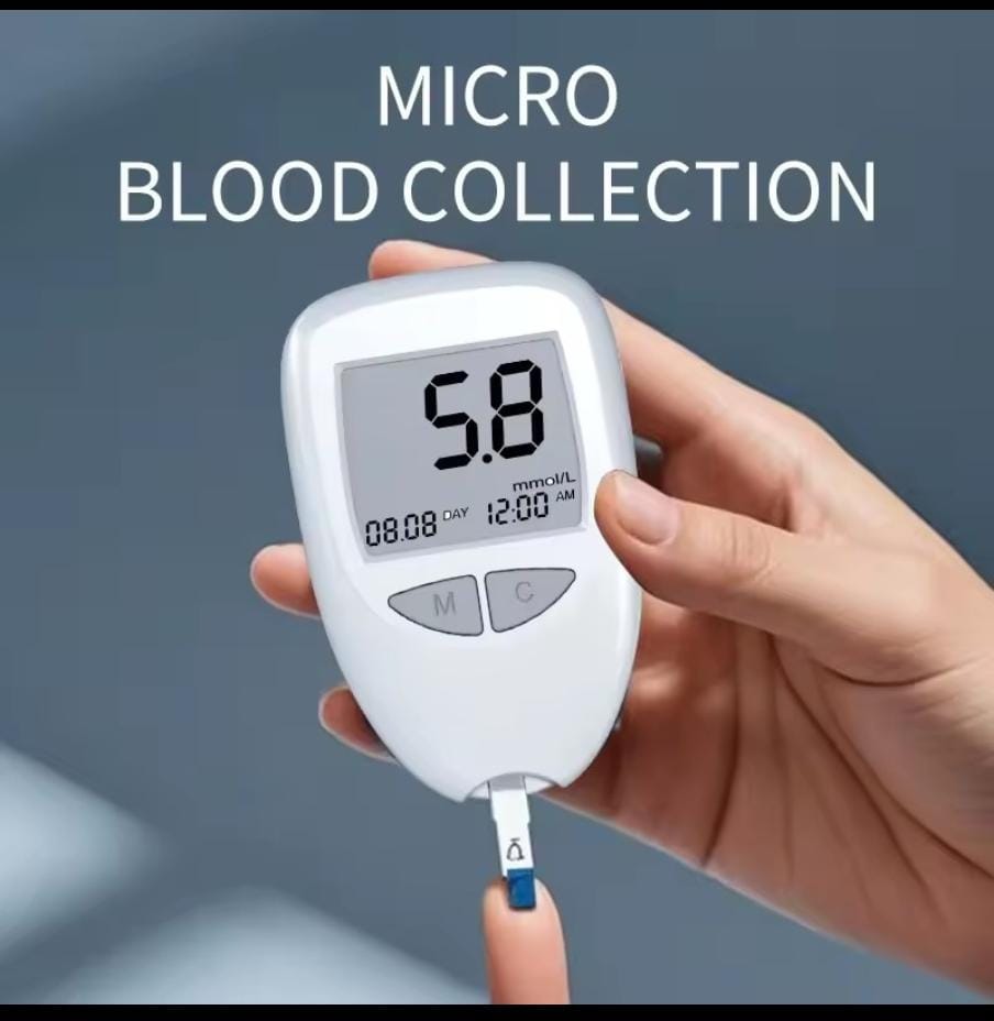 GLUCOMETER BLOOD GLUCOSE MONITORING KIT TEST TIME 10SECONDS COMES WITH 50PCS TEST STRIPS 50PCS PRICK NEEDLES FAST 10 SECOND DIGITAL BLOOD SUGAR TESTER FOR HOME MONITORING