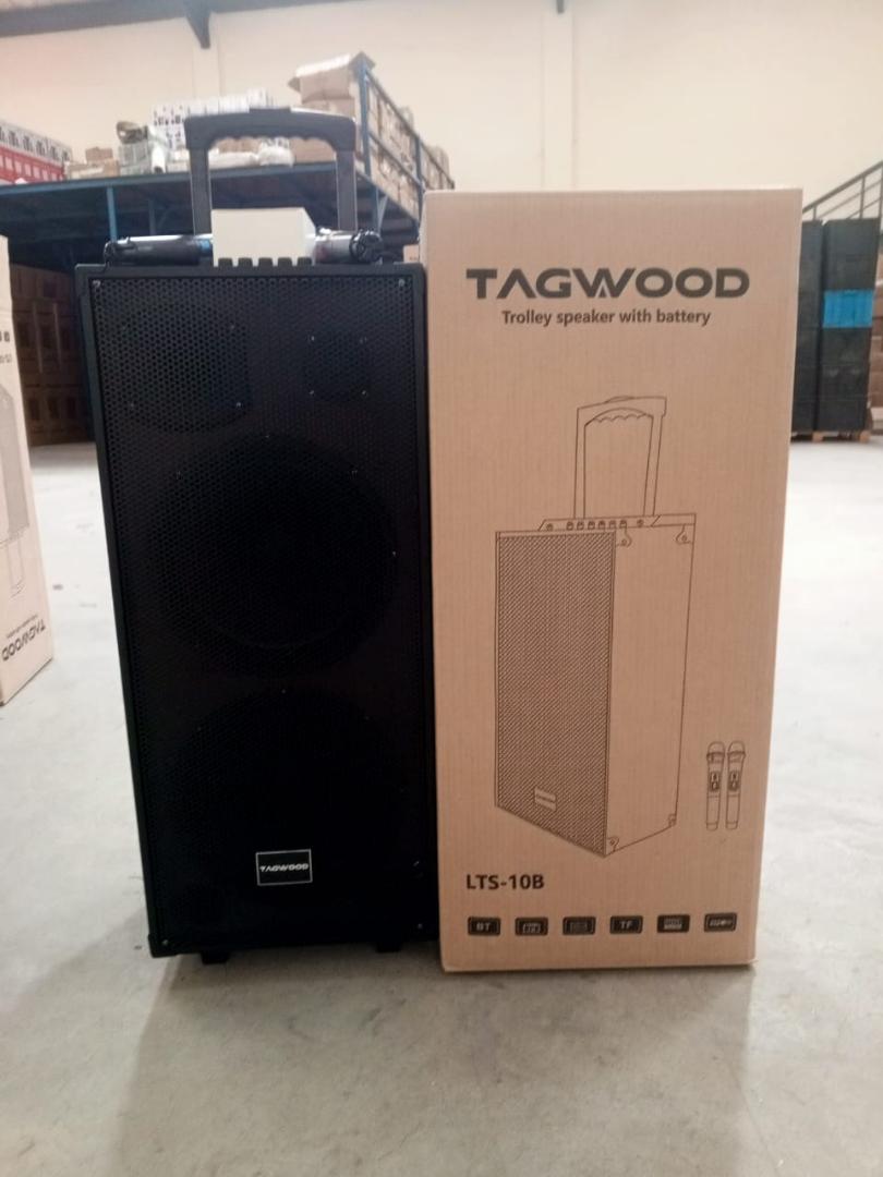 (NEWEST) TAGWOOD LTS-10B Trolley Speaker Subwoofer Outdoor Speaker Portable Trolley Speaker Portable Speaker Subwoofer Outdoor Speaker Bluetooth & a Built in Battery Woofer