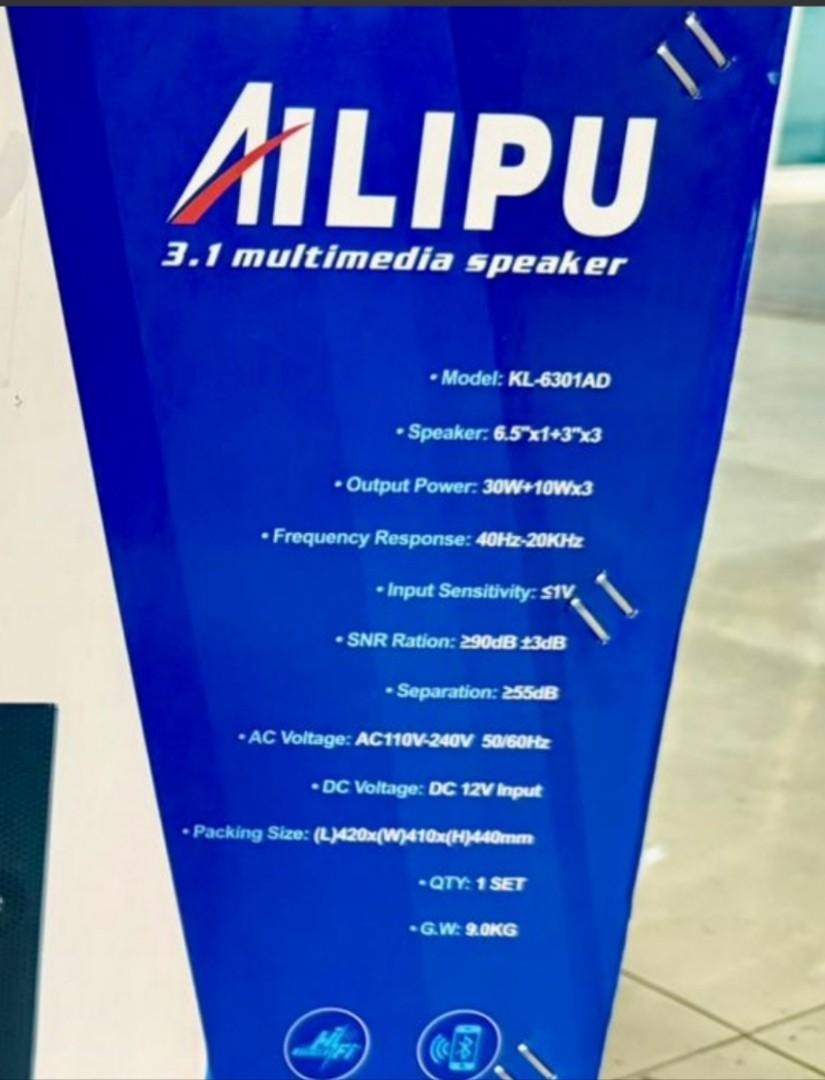 AILIPU KL-6301AD 3.1CH Woofer Subwoofer Bluetooth Cinema Home theater System Bluetooth Hi-Fi Speaker Speaker System AC/DC Subwoofer Bluetooth USB/SD/FM Woofer