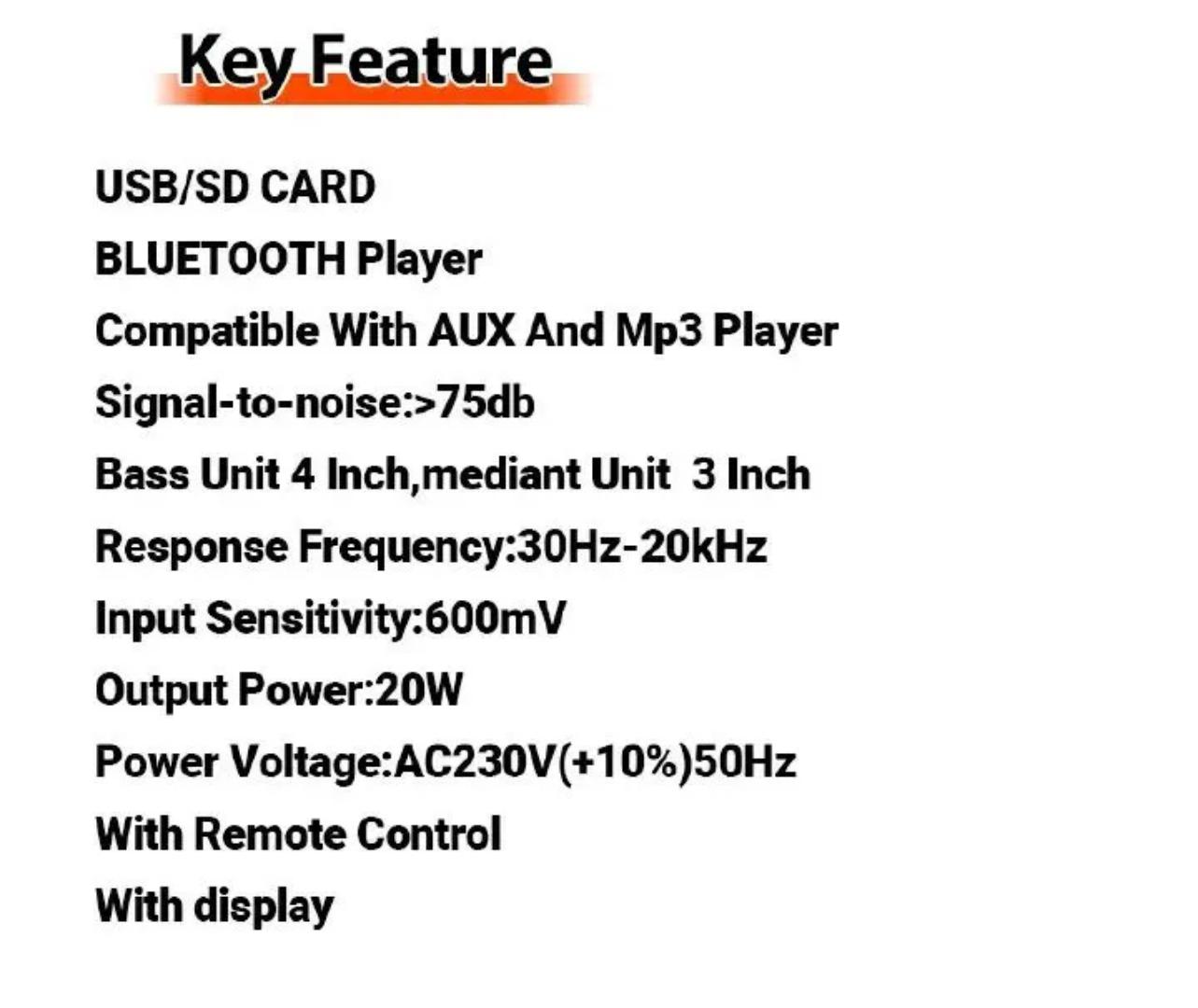 TAGWOOD LS-421F 2.1CH 6000W PMPO WOOFER Home Audio SPEAKER BLUETOOTH/FM/SD/USB Subwoofer Speaker System