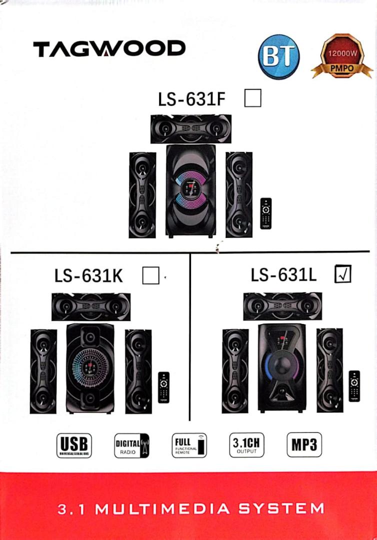 Tagwood New Arrival 631L 3.1CH 12000W Woofer Subwoofer Bluetooth Cinema Home theater System Bluetooth Hi-Fi Speaker Speaker System