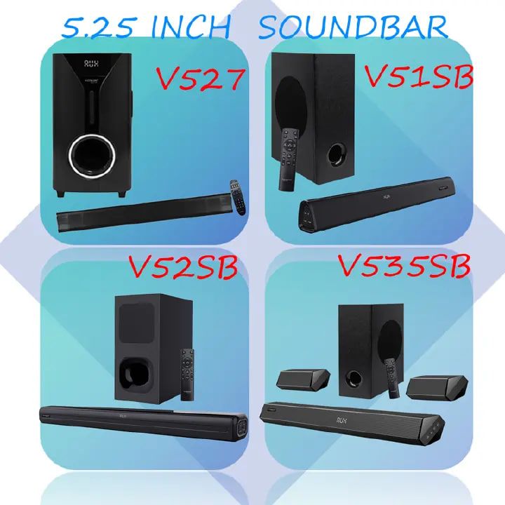 Vitron 2.1CH V52SB Wired Soundbar System with AUX USB Bluetooth Speaker System Home Audio Rich Bass 8000W
