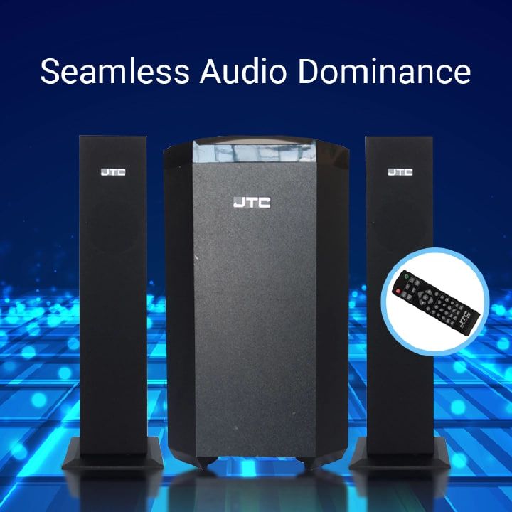 JTC J-801 Pro 2.1CH SUB Bluetooth Woofer HI-FI Sound Multimedia Speaker System default original-BT/FM-12000W + Microphone With Remote Control