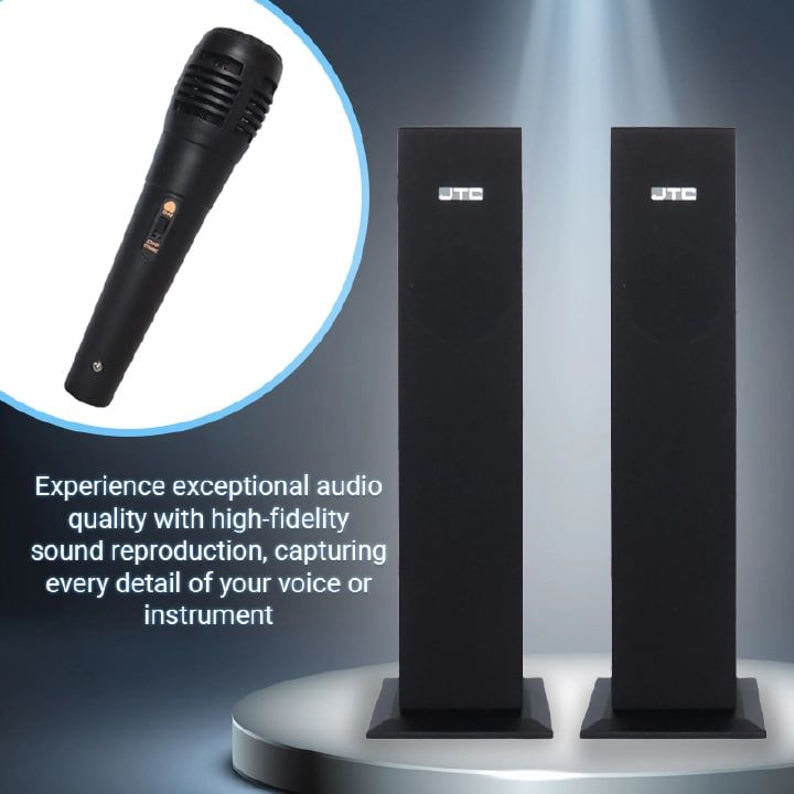 JTC J-801 Pro 2.1CH SUB Bluetooth Woofer HI-FI Sound Multimedia Speaker System default original-BT/FM-12000W + Microphone With Remote Control