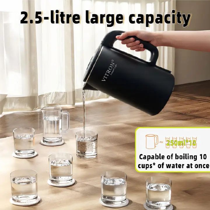 VITRON 2.5L 1500W Electric Kettle Heater Jug Smart Thermostatic Precise Multi-Stage Temp Control 24H Keep Warm P7