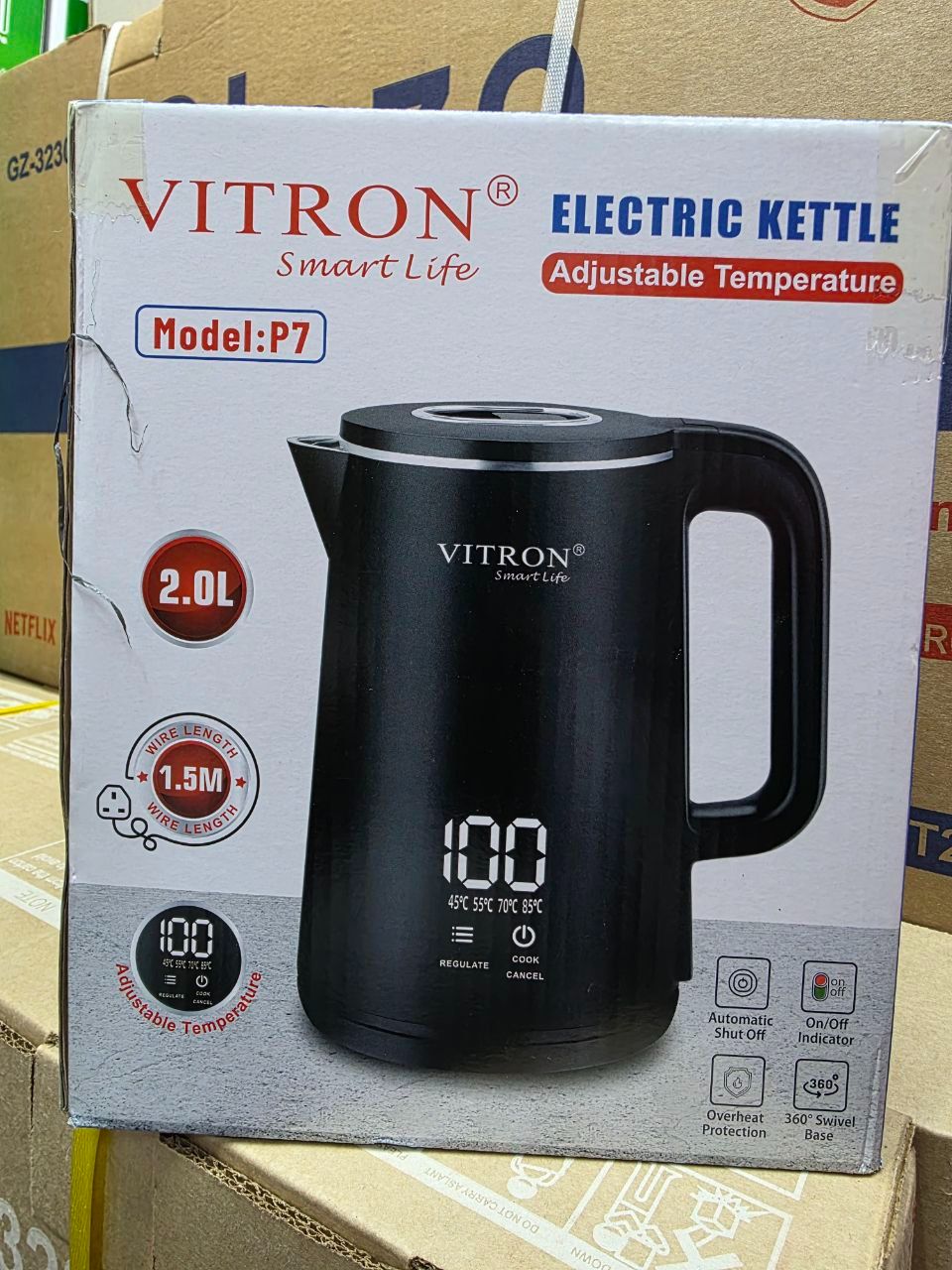 VITRON 2.5L 1500W Electric Kettle Heater Jug Smart Thermostatic Precise Multi-Stage Temp Control 24H Keep Warm P7