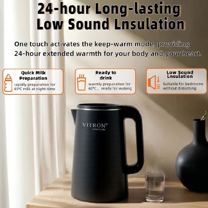 VITRON 2.5L 1500W Electric Kettle Heater Jug Smart Thermostatic Precise Multi-Stage Temp Control 24H Keep Warm P7