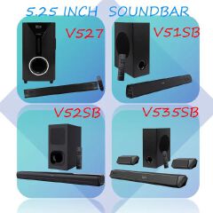 Vitron 6000W 2.1CH Woofer Speaker System Wired Soundbar System Home Audio with AUX USB Bluetooth Rich Bass V51SB