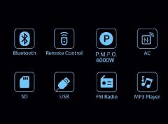 Vitron 6000W 2.1CH Woofer Speaker System Wired Soundbar System Home Audio with AUX USB Bluetooth Rich Bass V51SB