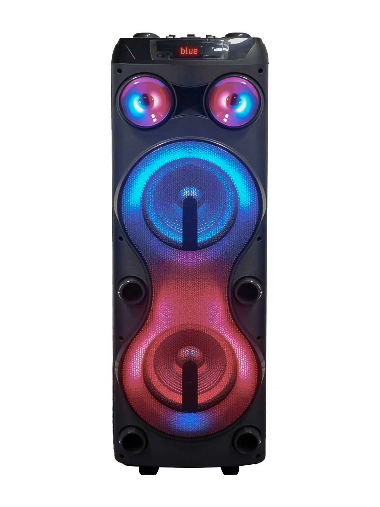 NEW TAGWOOD LTS-8B PORTABLE BEAT BOX RECHARGEABLE WITH USB/FM/BLUETOOTH AND WIRELESS MICROPHONE.