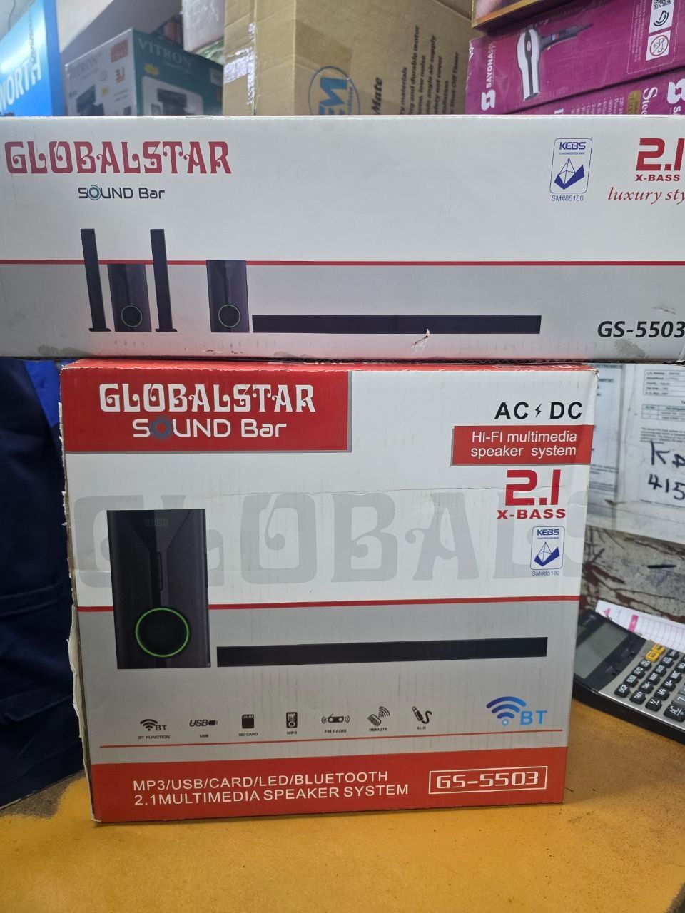 Globalstar Soundbar GS-5503 12000watts pmpo Bluetooth Aux/Digital FM ready USB Support SD card HI-FI sound