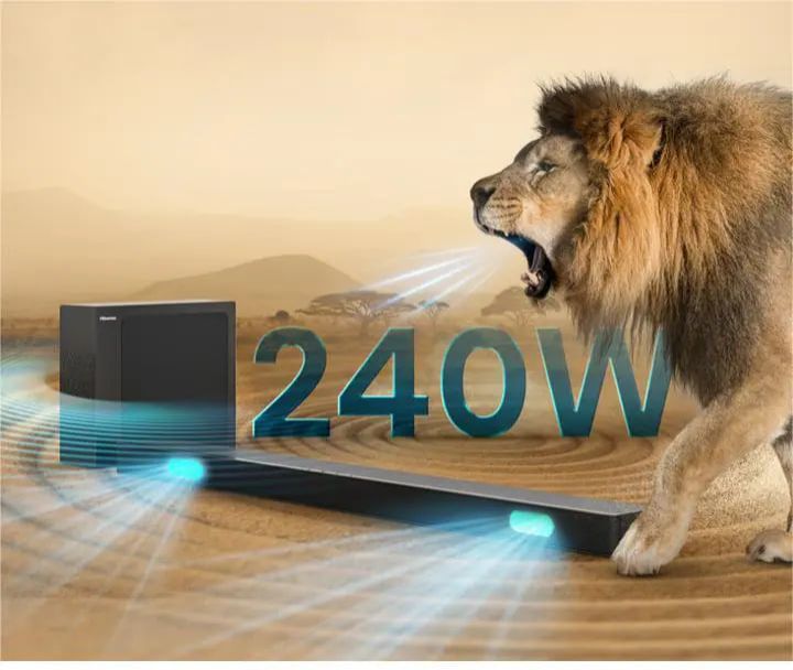 Hisense 2.1CH SOUNDBAR WITH WIRELESS SUBWOOFER HS2100 Woofer Bluetooth Speaker Remote