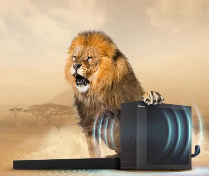 Hisense 2.1CH SOUNDBAR WITH WIRELESS SUBWOOFER HS2100 Woofer Bluetooth Speaker Remote