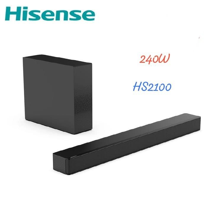 Hisense 2.1CH SOUNDBAR WITH WIRELESS SUBWOOFER HS2100 Woofer Bluetooth Speaker Remote