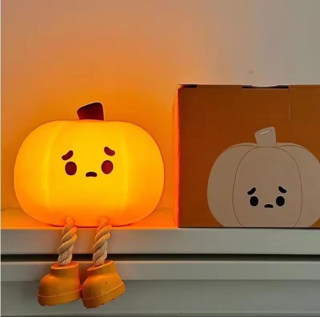 Little Pumpkin Night Lamp Cute Soft Safe Silicon Lamp Decorations Timing Dimmable Bedside Decor for Kids Baby Halloween Gifts. The night lightvis energy efficient, stylish & compact and soothing glow.