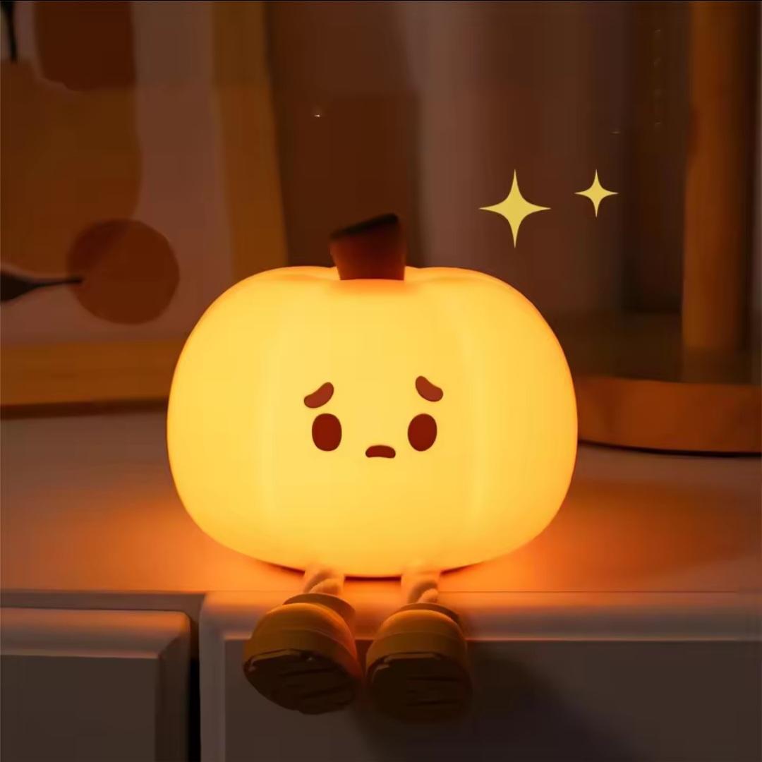 Little Pumpkin Night Lamp Cute Soft Safe Silicon Lamp Decorations Timing Dimmable Bedside Decor for Kids Baby Halloween Gifts. The night lightvis energy efficient, stylish & compact and soothing glow.