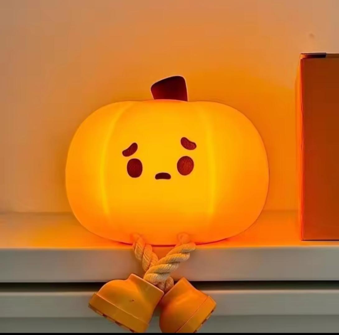 Little Pumpkin Night Lamp Cute Soft Safe Silicon Lamp Decorations Timing Dimmable Bedside Decor for Kids Baby Halloween Gifts. The night lightvis energy efficient, stylish & compact and soothing glow.