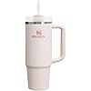 ORIGINAL STANLEY WATER TUMBLER WITH HANDLE AND STRAW WITH LEAK-PROOF LID | BUILT-IN STRAW & HANDLE | CUP HOLDER COMPATIBLE FOR TRAVEL | INSULATED STAINLESS STEEL CUP | BPA-FREE